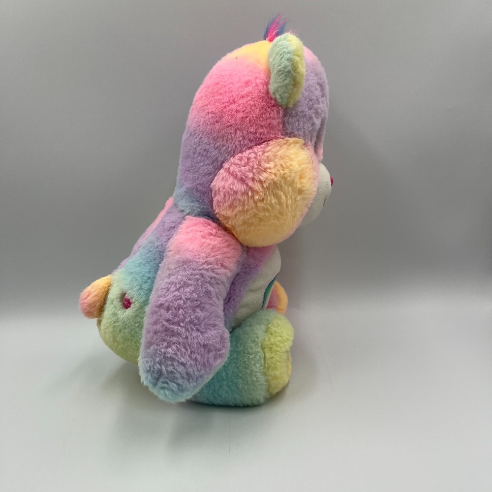 Care Bears Togetherness‎ Bear 14" Plush Doll Rainbow Tie Dye Heart 2021 Clean - Picture 8 of 10